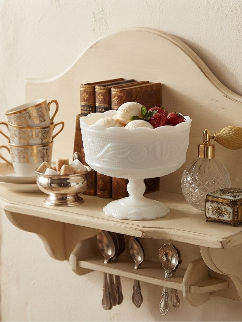 Elegant White Pedestal Bowl